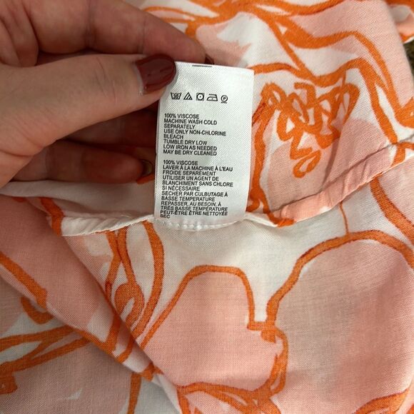 Maeve By Anthropologie Pintucked Floral Long Sleeve Button Down Shirt Size S - Picture 8 of 11